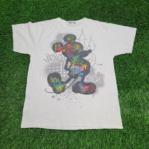 Disney Mickey-Mouse Shirt Large 21x26 White